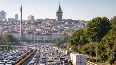 İstanbul’da ara tatilin başlamasıyla akşam trafiği kilitlendi. İBB verilerine göre
