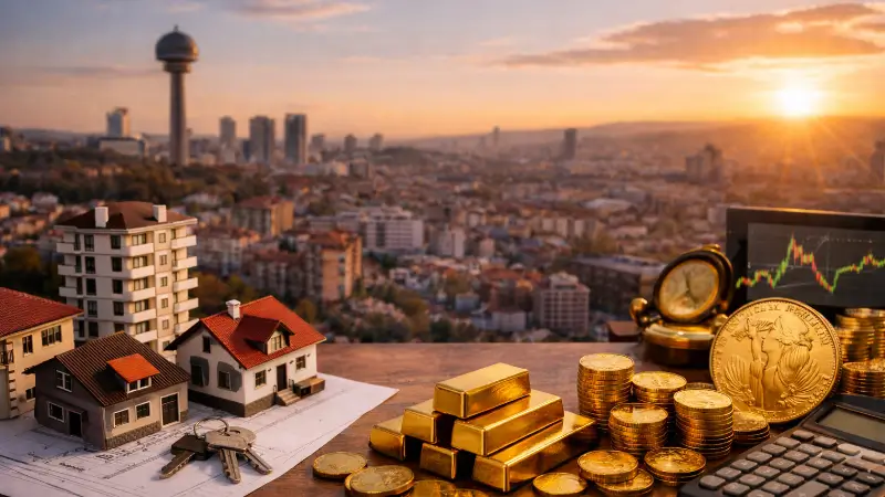 Başkentte konut fiyatları hız kesmeden yükselirken dolar ve altın piyasası