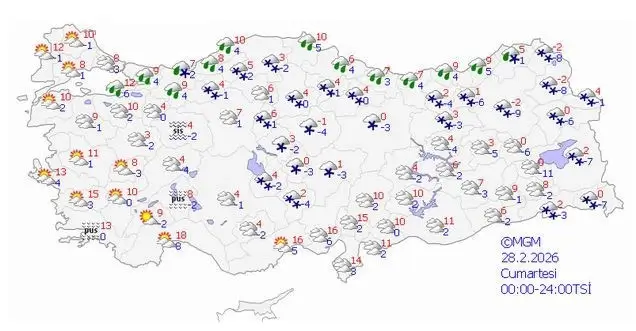 Meteoroloji 8 il için “sarı” alarm verdi. Karadeniz’de kuvvetli yağış,