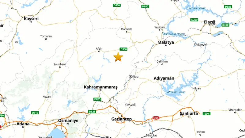 Kahramanmaraş'ın Elbistan ilçesinde 4,7 büyüklüğünde deprem meydana geldi.