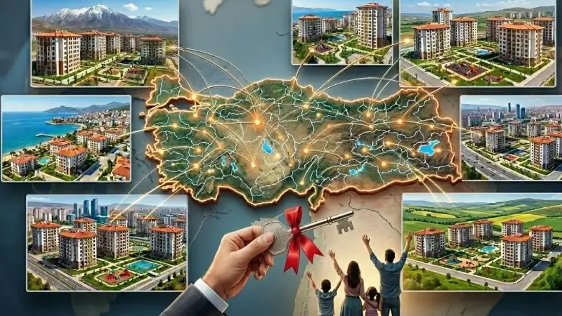 TOKİ'nin 64 ilde başlattığı açık satış kampanyasında başvurular başladı. Gelir