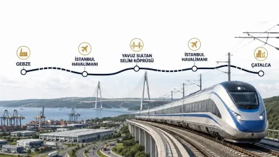 6,75 milyar dolarlık dış finansman öngörülen hat; Gebze, iki havalimanı,