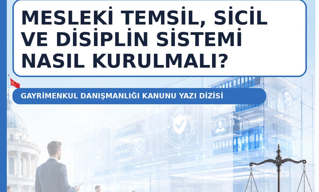 Gayrimenkul mesleğinin dağınık temsil yapısını, kişisel kamu sicilini, bağımsız disiplin