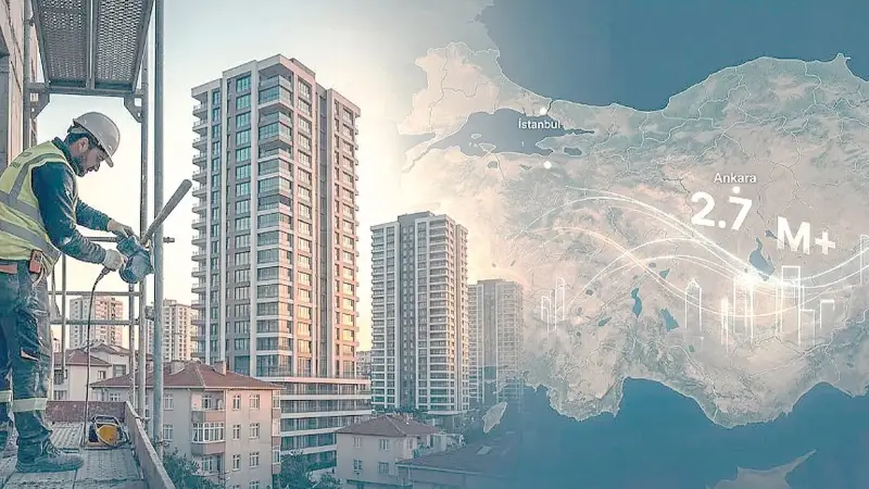 Türkiye’de 2012’den bu yana 2 milyon 737 bin bağımsız bölüm