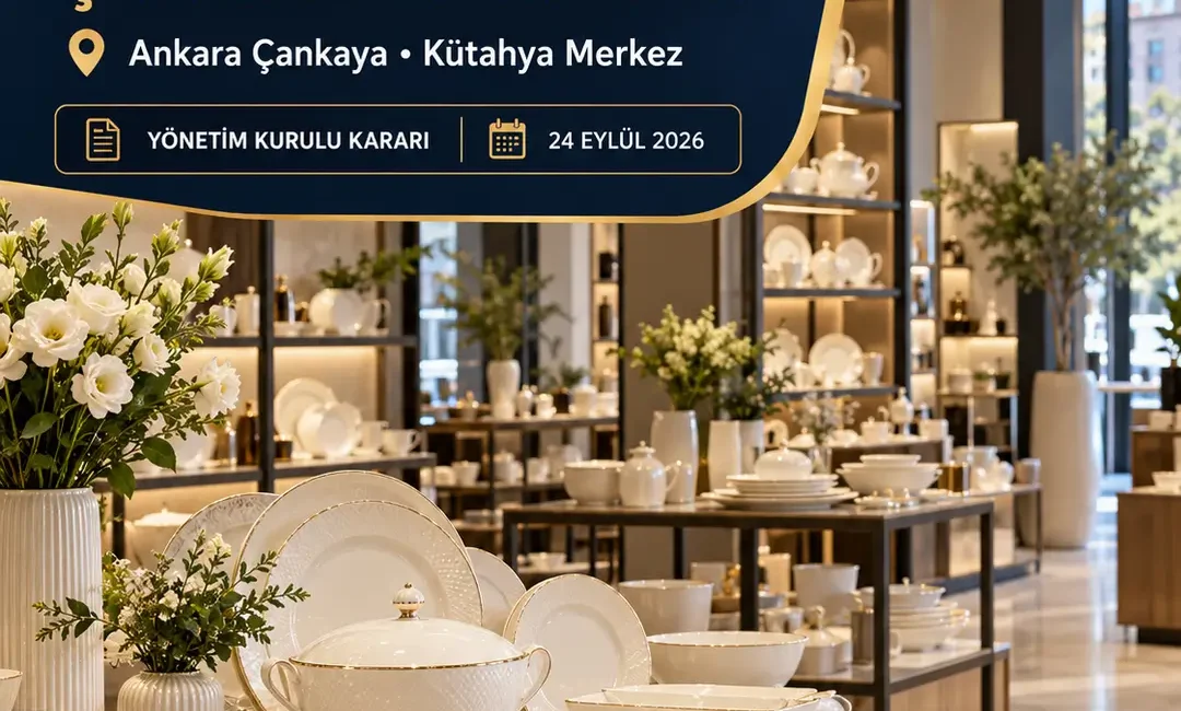 Kütahya Porselen yönetim kurulu, Ankara Çankaya ve Kütahya merkezde iki