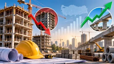 TÜİK’e göre inşaat üretimi temmuzda yıllık yüzde 4,7 geriledi. Bina