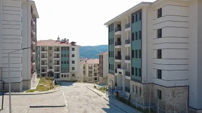 TOKİ'nin Çankırı Şabanözü Yenimahalle 3. Etap'ta tamamladığı 150 sosyal konut,