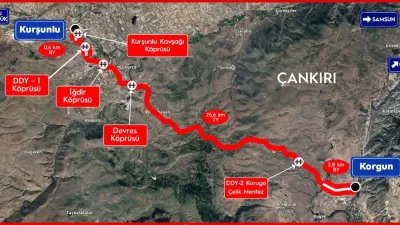 Çankırı'da 29 kilometrelik Korgun-Kurşunlu Yolu hizmete açıldı. Yeni güzergâhla seyahat