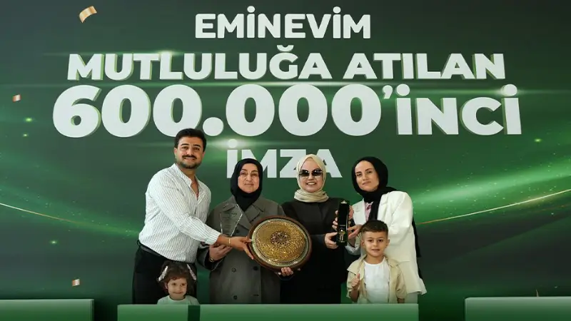 Eminevim 600 bininci teslimatını gerçekleştirerek sektör rekorunu yeniledi. Şirket, 2026'nın