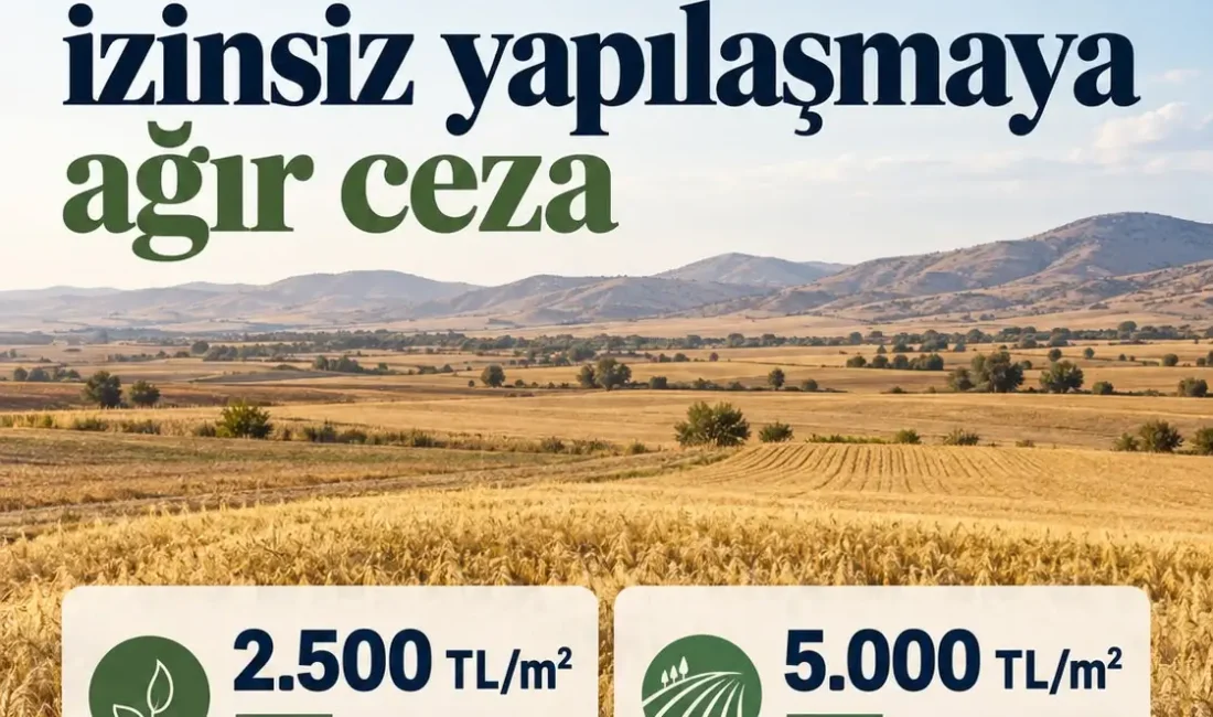 Tarım arazilerindeki izinsiz kullanım için metrekare başına 2.500 TL, Büyük
