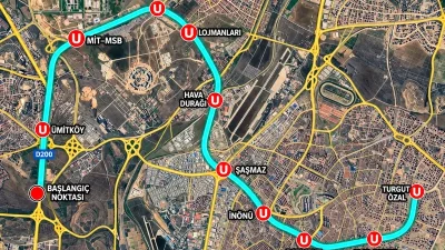 Ankara Ümitköy Batıkent Metrosu için ÇED süreci tamamlandı. 18,62 kilometrelik,