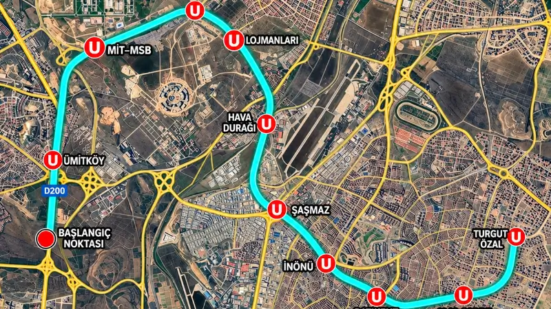 Ankara Ümitköy Batıkent Metrosu için ÇED süreci tamamlandı. 18,62 kilometrelik,