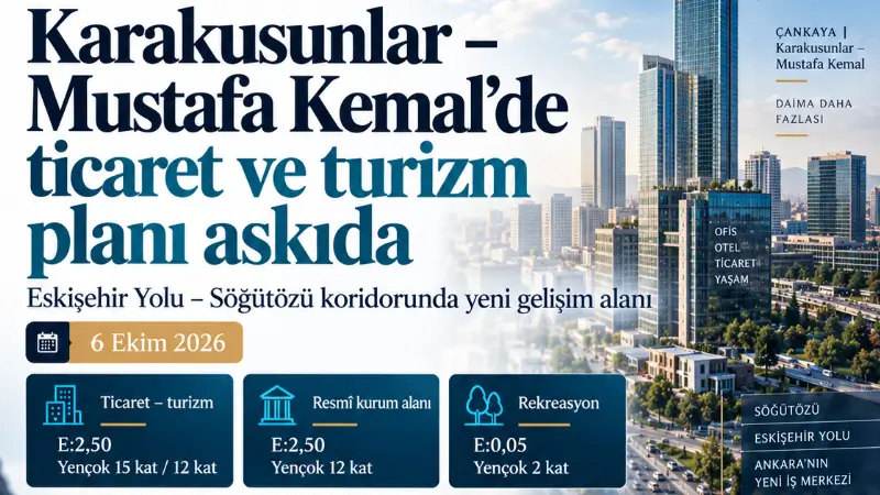 Çankaya’daki 13800 ada 35 ve 36 parsellere ilişkin plan sürecinde