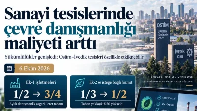 Yeni yönetmelik, çevre yönetimi hizmeti alan sanayi işletmelerinin maliyet tabanını