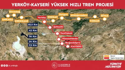 Ankara-Kayseri arasını 1 saat 45 dakikaya düşürecek yüksek hızlı tren